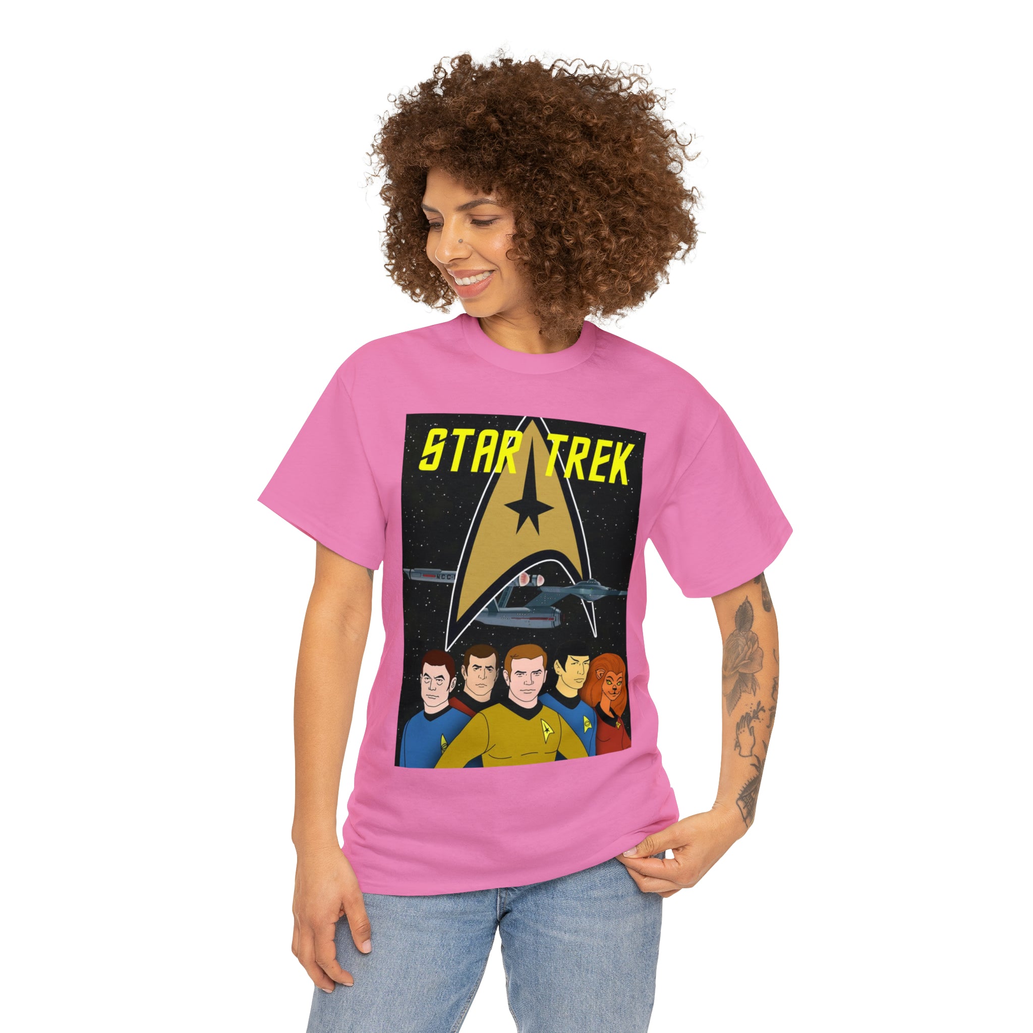 Star Trek Cartoon- Unisex Heavy Cotton T-Shirt - Creations by Chris and Carlos